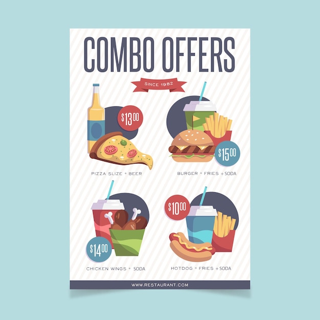 Combo meals - poster template