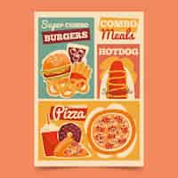 Free vector combo meals poster template