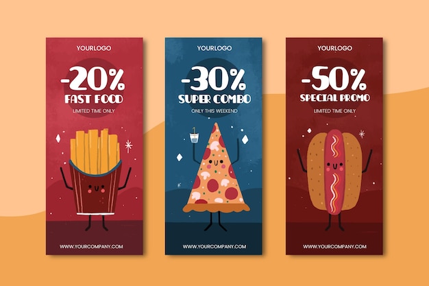 Free vector combo offers banners collection