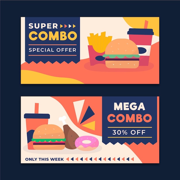 Combo offers - banners with discount