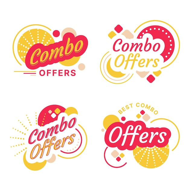 Combo offers labels concept