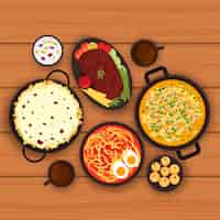 Free vector comfort food collection illustration