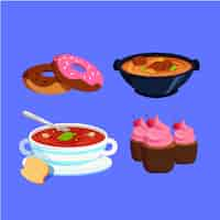 Free vector comfort food concept