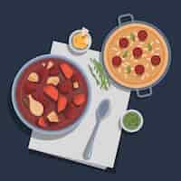 Free vector comfort food concept