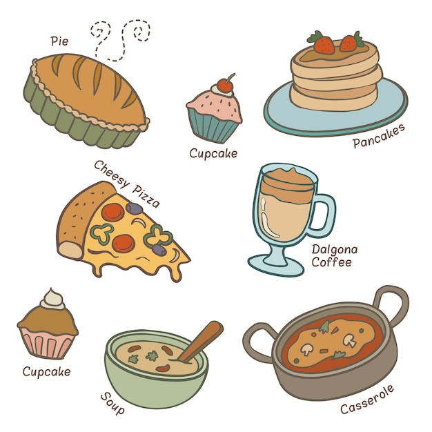Free Vector comfort food concept