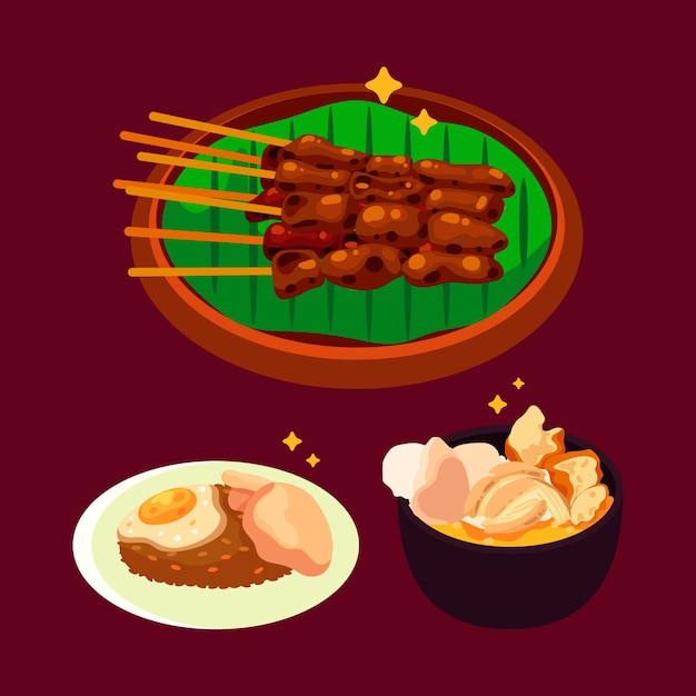 Comfort food pack illustration