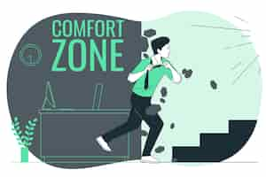 Free vector comfort zone concept illustration