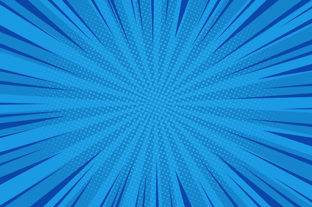 Comic abstract blue background