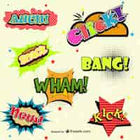 Free vector comic book elements vector