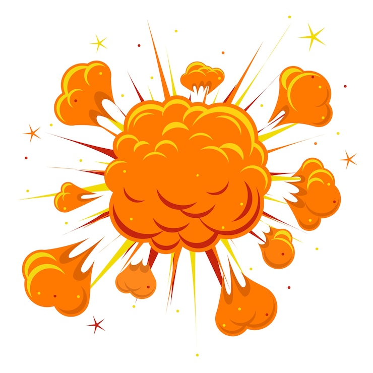 Free Vector comic book explosion.