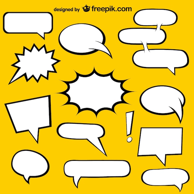 Comic Book speech bubbles and yellow background