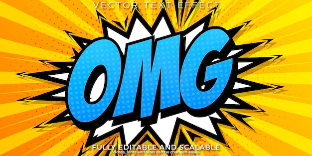 Comic book text effect editable cartoon and pop art text style