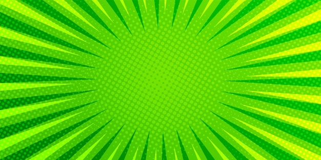 Free vector comic book zoom sunburst background with halftone effect