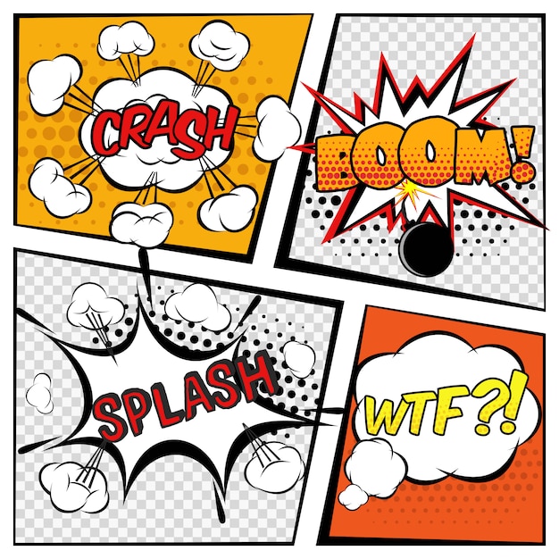 Vector Templates: Comic Boom Set