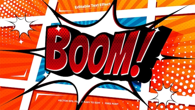 Comic boom text effect