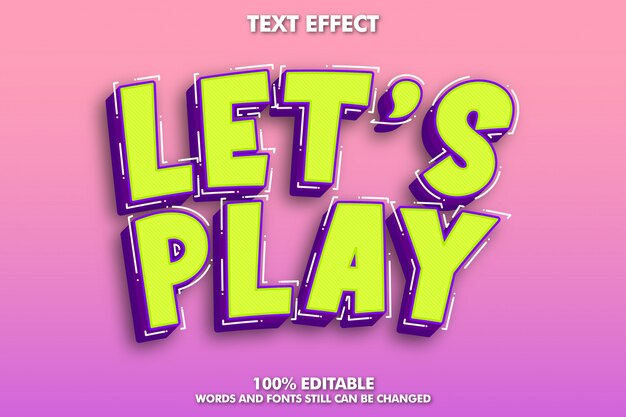 Comic cartoon text effect