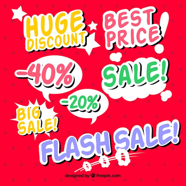 Free vector comic flash sale background