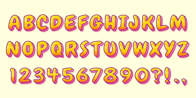 Free vector comic font text effect