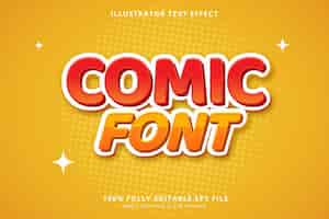 Free vector comic font text effect