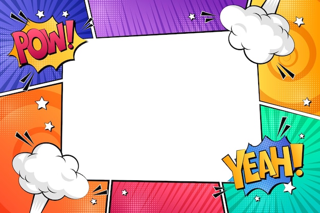 Free vector comic frame background