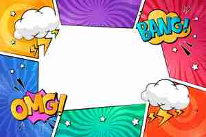 Free vector comic frame background