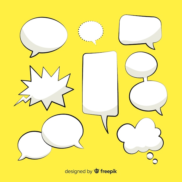 Comic speech bubble collection design