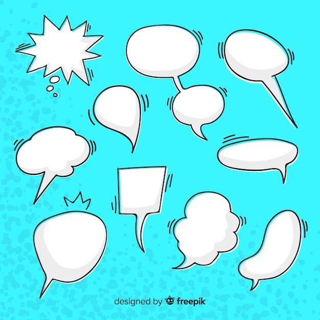 Comic speech bubble collection