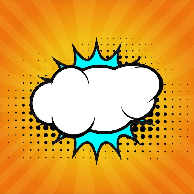 Comic speech bubble in retro style