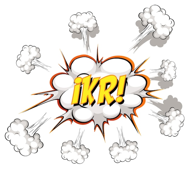 Free vector comic speech bubble with ikr text