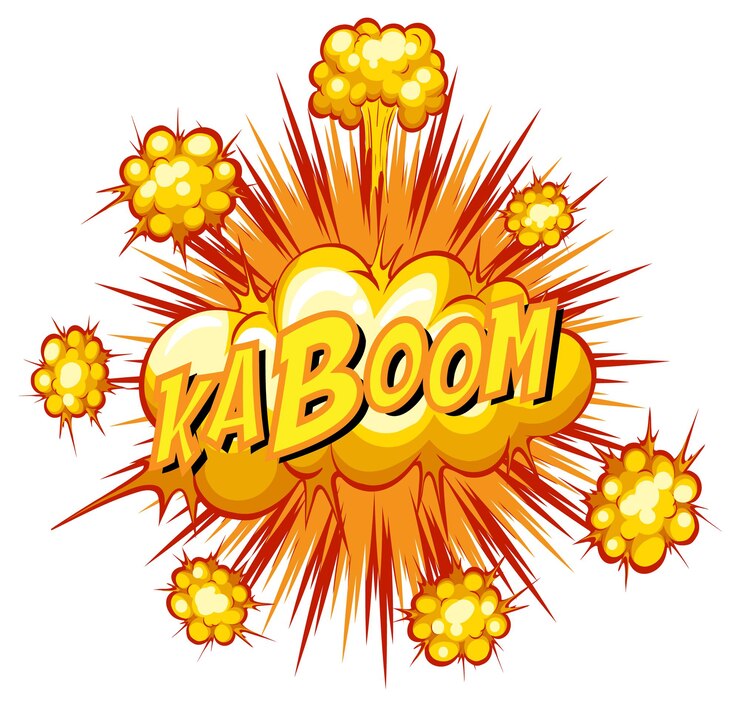 Free Vector comic speech bubble with kaboom text