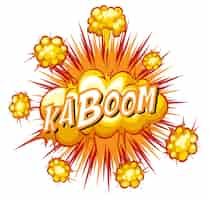 Free vector comic speech bubble with kaboom text