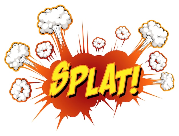 Free vector comic speech bubble with splat text