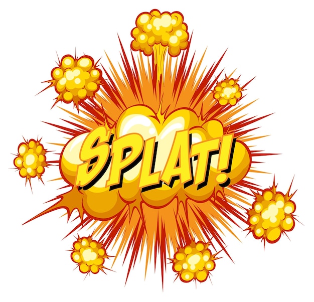 Free vector comic speech bubble with splat text