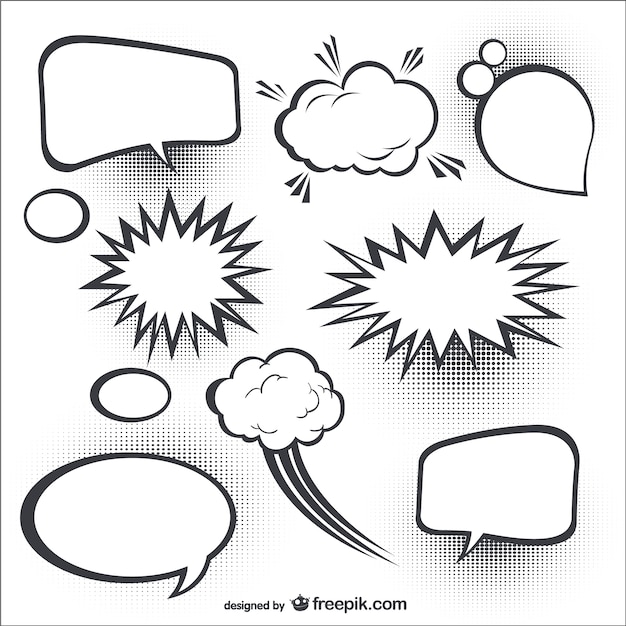 Comic speech bubbles