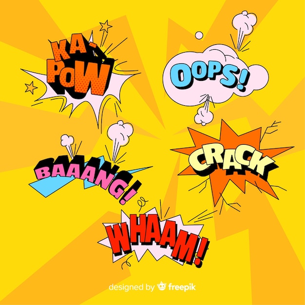 Free vector comic speech bubbles