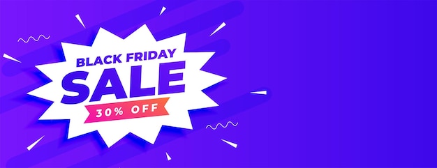 Comic style black friday sale banner with seasonal offer