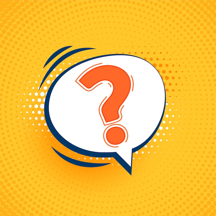 Free Vector comic style question mark speech bubble background