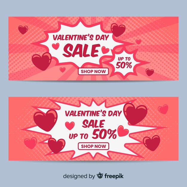 Comic valentine sale background