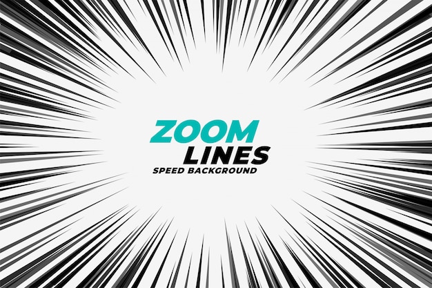 Vettore gratuito linee di zoom comico in movimento