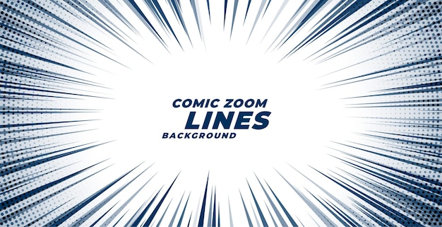 Free vector comic zoom motion lines background