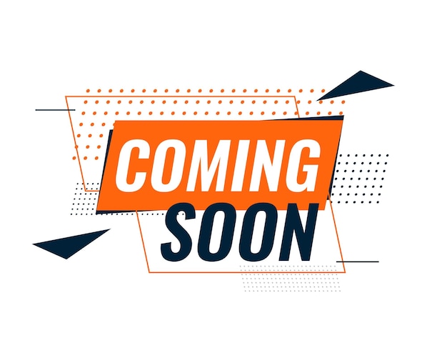 Get Ready for the Exciting ‘Coming Soon Background in Memphis Style’ Vector Template!