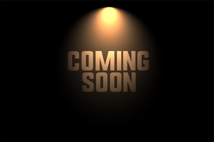 Free Vector coming soon background with spot light design