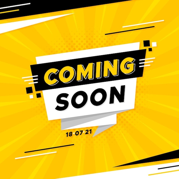 Free vector coming soon teaser background