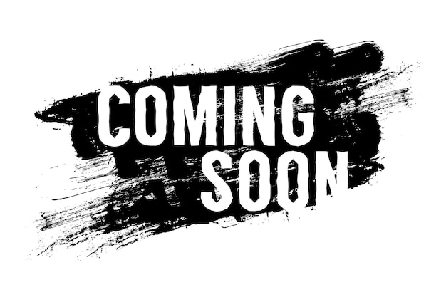 Free vector coming soon text on grunge background