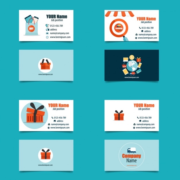 Free vector commercial business card collection