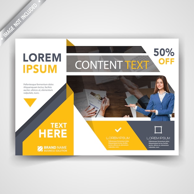 Free vector commercial horizontal flyer template