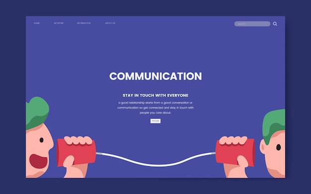 無料ベクター コミュニケーションと情報ウェブサイトのグラフィック