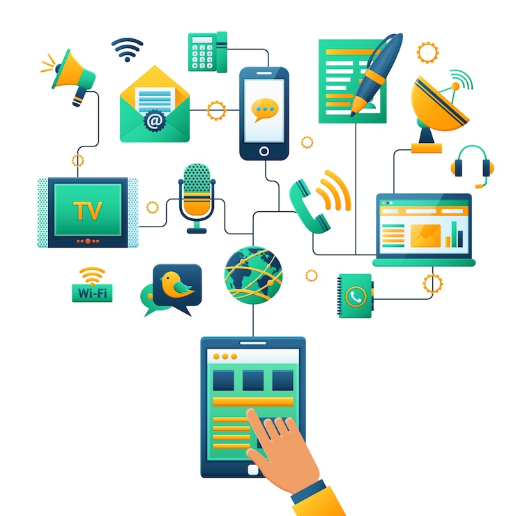 Free Vector communication concept illustration