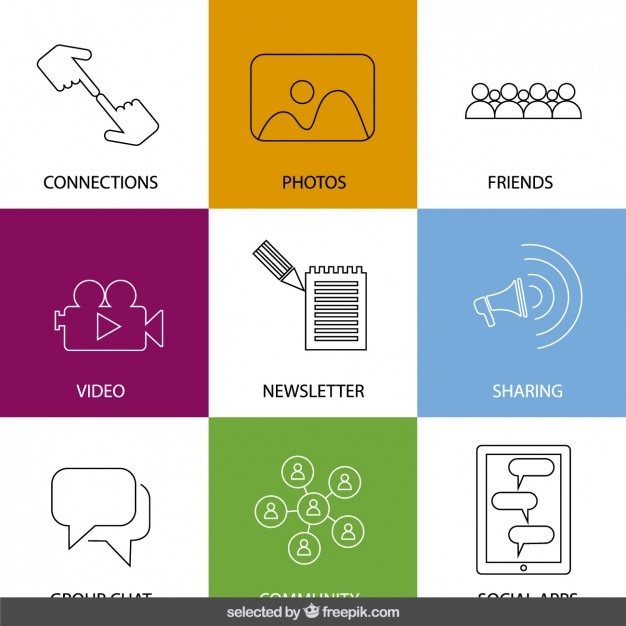Free vector communication icons