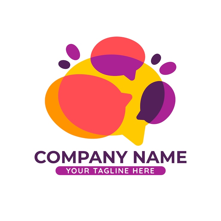 Free Vector communication  logo design template